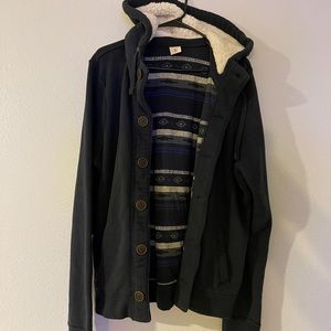 Men’s Hollister XL Blue Hoodie w/Sherpa Hood